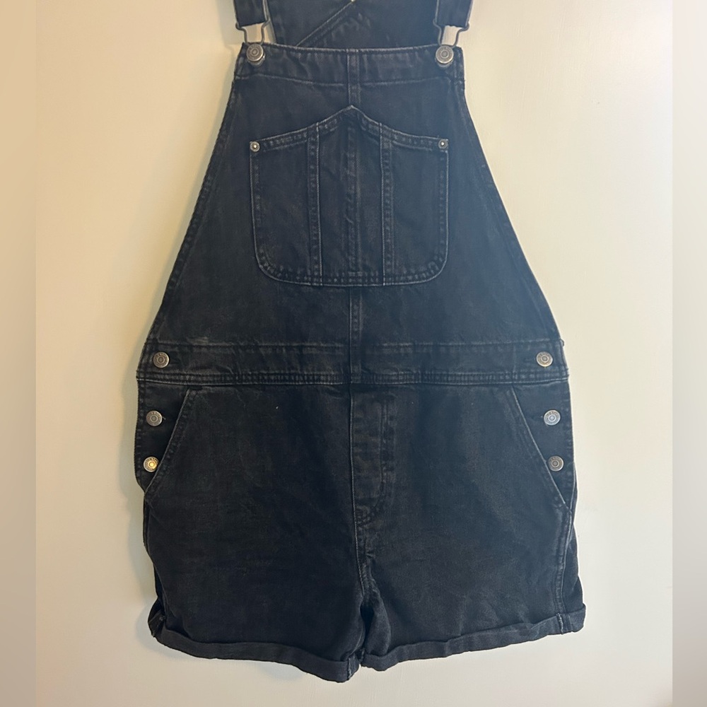 Old Navy Black Denim Overalls - Picture 3 of 7